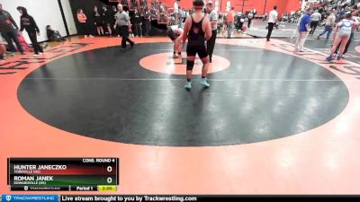 195 lbs Cons. Round 4 - Hunter Janeczko, YORKVILLE (HS) vs Roman Janek, EDWARDVILLE (HS)