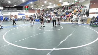 190 lbs Cons. Round 3 - Landon Colwell, Cleveland vs Justin Richardson, Damien