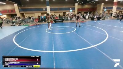 106 lbs Cons. Round 3 - Kai Hermann, Spartan Mat Club vs Isaiah Mathew, Texas