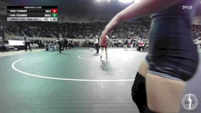 G5A-125 lbs Quarterfinal - Dru Turner, Hinton-Girls vs Ava Toumbs, Marlow-Girls