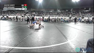 52 lbs Consi Of 8 #2 - Caulyer Cassity, Barnsdall Youth Wrestling vs Rhett Woolman, Tiger Trained Wrestling