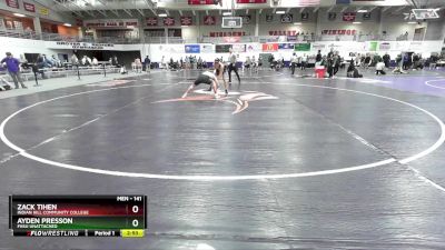 141 lbs Champ. Round 1 - Ayden Presson, FHSU Unattached vs Zack Tihen, Indian Hill Community College