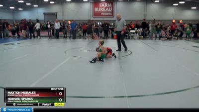 49 lbs Cons. Round 4 - Hudson Sparks, Great Bridge Wrestling Club vs Maxton Morales, Raider Nation Wrestling Club