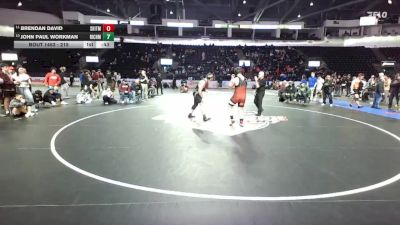 215 lbs 5th Place Match - John Paul Workman, Richland vs Brendan David, South Kitsap
