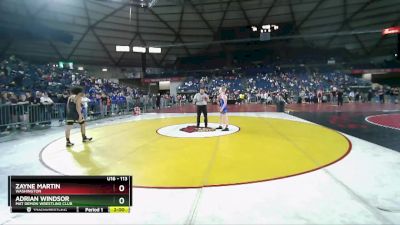 113 lbs Quarterfinal - Zayne Martin, Washington vs Adrian Windsor, Mat Demon Wrestling Club