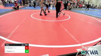 70 lbs Quarterfinal - King Walker, Tulsa Blue T Panthers vs Isaac Glover, Brushy Wrestling Club