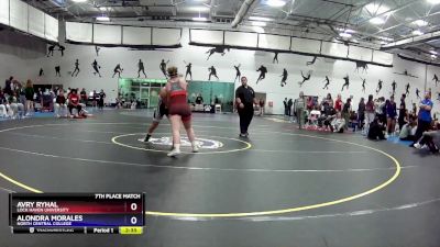 160A 7th Place Match - Avry Ryhal, Lock Haven University vs Alondra Morales, North Central College