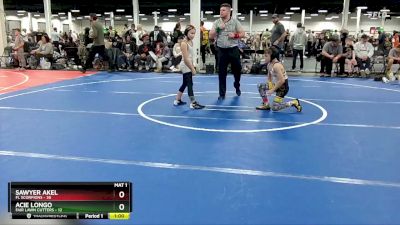 76 lbs Round 5 (10 Team) - Sawyer Akel, FL Scorpions vs Acie Longo, Fair Lawn Cutters