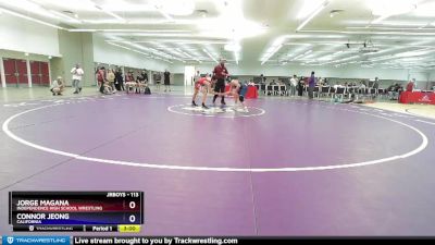 113 lbs Champ. Round 1 - Jorge Magana, Independence High School Wrestling vs Connor Jeong, California