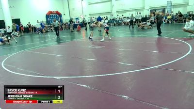 157 lbs Quarters & Wb (16 Team) - Bryce Kunz, Nebraska Heroes (B Team) vs Jeremiah Drake, Team STL Orange