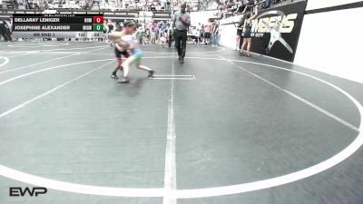 52 lbs Rr Rnd 1 - Dellaray Leniger, Team Nomad vs Josephine Alexander, Midwest City Bombers Youth Wrestling Club