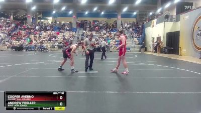 157 lbs Cons. Round 2 - Andrew Preller, Boys` Latin School vs Cooper Averno, Calvert Hall College