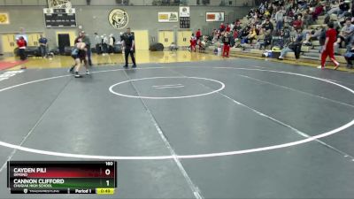 160 lbs 3rd Place Match - CANNON CLIFFORD, Chugiak High School vs Cayden Pili, Dimond