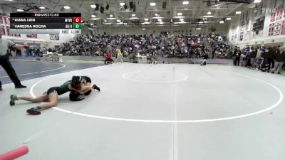 Girls 100 lbs Quarterfinal - Vanessa Rocha, Alisal Girls vs Kiana Lien, Mt. View Girls