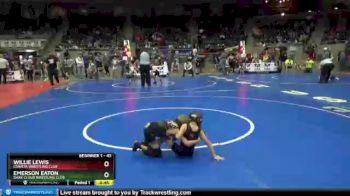 43 lbs Quarterfinal - Emerson Eaton, Dark Cloud Wrestling Club vs Willie Lewis, Coweta Wrestling Club