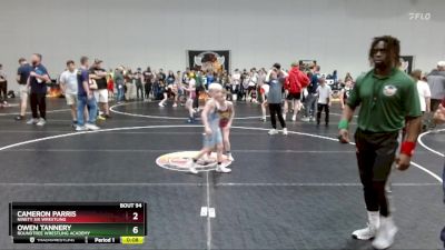 54 lbs Round 3 - Owen Tannery, Roundtree Wrestling Academy vs Cameron Parris, Ninety Six Wrestling