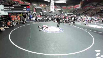 95 lbs Jalissa Lopez, SAWA - Sacramento Area Wrestling Association vs Juliah Lee, OCWA - Orange County Wrestling Association