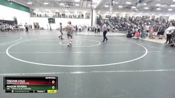 90 lbs Semifinal - Mason Rivera, WR - Topeka Blue Thunder vs Trevor Cole, Eierman Elite Wrestling