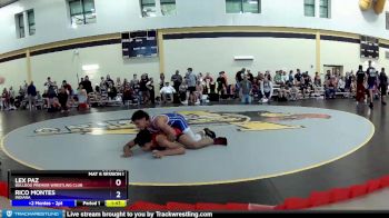 132 lbs Cons. Round 3 - Lex Paz, Bulldog Premier Wrestling Club vs Rico Montes, Indiana