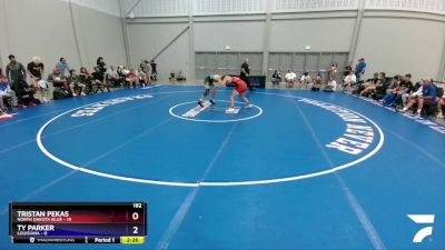 182 lbs Quarterfinals (8 Team) - Tristan Pekas, North Dakota Blue vs Ty Parker, Louisiana