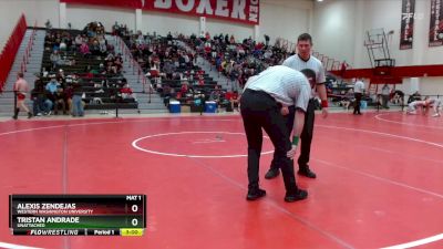 141 lbs Round 2 - Alexis Zendejas, Western Washington University vs Tristan Andrade, Unattached