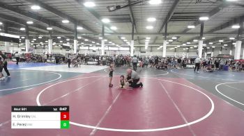 40 lbs Quarterfinal - Hazel Grimley, Cal Grapplers vs Emilio Perez, Rising Sun WC