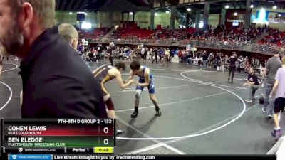 132 lbs Cons. Round 2 - Ben Eledge, Plattsmouth Wrestling Club vs Cohen Lewis, Red Cloud Youth