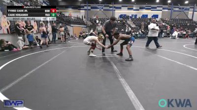 88 lbs 5th Place - Tyree Cade Jr., Midwest City Bombers Youth Wrestling Club vs Cade Kreamer, Prodigy Elite Wrestling