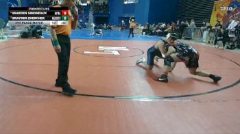 190 lbs 5th Place Match - Braeden Simoneaux, NY Military Academy vs Brayden Zuercher, Nazareth