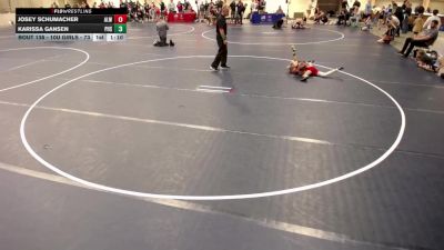 10U GIRLS - 73 lbs Cons. Round 2 - Josey Schumacher, Albert Lea Wrestling vs Karissa Gansen, Pine Island