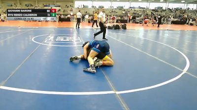120 lbs Consi Of 16 #2 - Giovanni Barone, MD vs Ryu Renzo Calderon, TX
