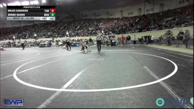 43 lbs Round Of 16 - Miles Sanders, Team Tulsa Wrestling Club vs Zerek Marin, Woodward Youth Wrestling