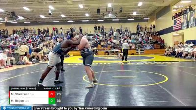 285 lbs Quarterfinals (8 Team) - Micah Rogers, Landmark Christian School vs Matthew Streetman, East Jackson HS