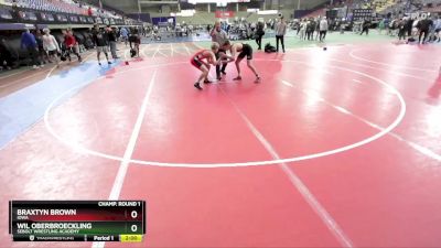 138 lbs Champ. Round 1 - Wil Oberbroeckling, Sebolt Wrestling Academy vs Braxtyn Brown, Iowa