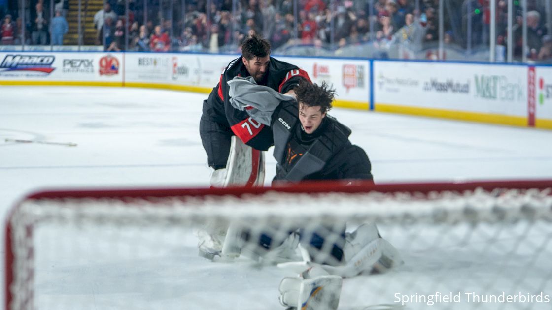 MUST SEE: Goalie Loses Jersey In Wild AHL Goalie Fight
