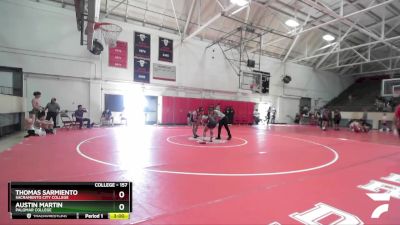 157 lbs Cons. Round 3 - Thomas Sarmiento, Sacramento City College vs Austin Martin, Palomar College