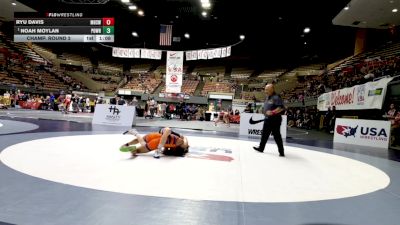 Cadet Boys Lower - 120 lbs Champ. Round 2 - Noah Moylan, Poway Wrestling vs Ryu Davis, Merced High School Wrestling