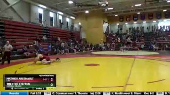 197 lbs Quarterfinal - Treyten Steffen, Cornell College vs Mathieu Arsenault, Coe