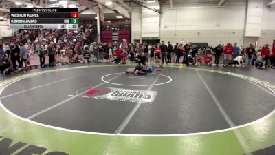 74 lbs Quarters - Weston Kopel vs Korbin Jabas, New Prague Wrestling
