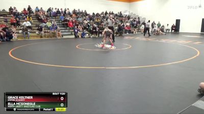 J-1 lbs Round 1 - Ella McGonegle, North Liberty Wrestling Club vs Grace Keltner, Empire Academy