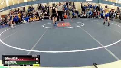 90 lbs Round 3 (10 Team) - Beau Seidel, East Noble TUF vs Kyran Jochim, Franklin Wrestling Club