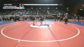140 lbs 3rd Place Match - Rowen Ortega-Hand, Thunder Basin High School vs Love` Potter, Cheyenne East