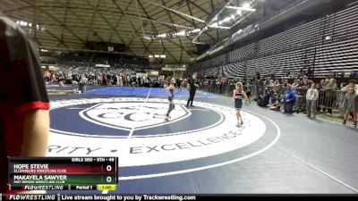 49 lbs Round 2 - Makayela Sawyer, Mat Demon Wrestling Club vs Hope Stevie, Ellensburg Wrestling Club