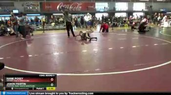 60 lbs Cons. Round 5 - Jaxon Martin, Panther Paws Youth Wrestling vs Hank Posey, Patriot Youth Wrestling