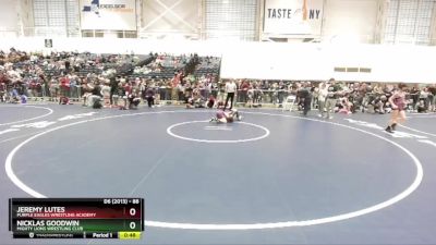 88 lbs Quarterfinal - Jeremy Lutes, Purple Eagles Wrestling Academy vs Nicklas Goodwin, Mighty Lions Wrestling Club
