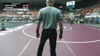 144 lbs Semifinal - Brock Johnson, Paola HS vs Colton Bell, Chapman HS