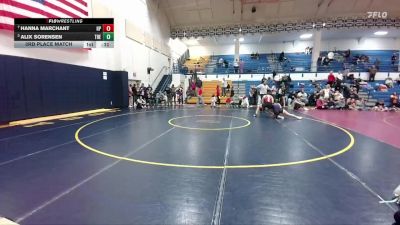 155 lbs 3rd Place Match - Alix Sorensen, Thermopolis vs Hanna Marchant, Huntley Project