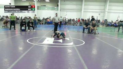 44 lbs Quarterfinal - Gavin Tobin, New England Gold WC vs Emerson Buzzell, Wrestlers Way