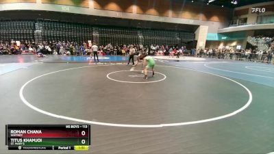 113 lbs Champ. Round 2 - Roman Chana, Whitney vs Titus Khamjoi, St. Mary`s