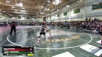 100 lbs Round 1 - Jewel Vardsveen, Madison vs Kallie Eaton, Newell